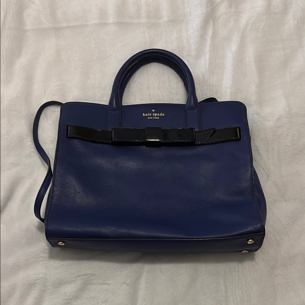 Kate Spade Blue Satchel with Structured Design